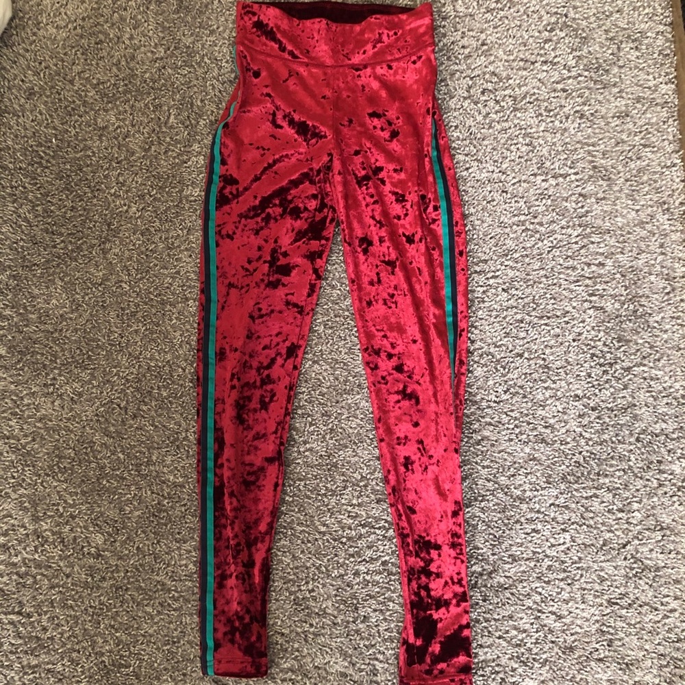 Crushed velvet leggings